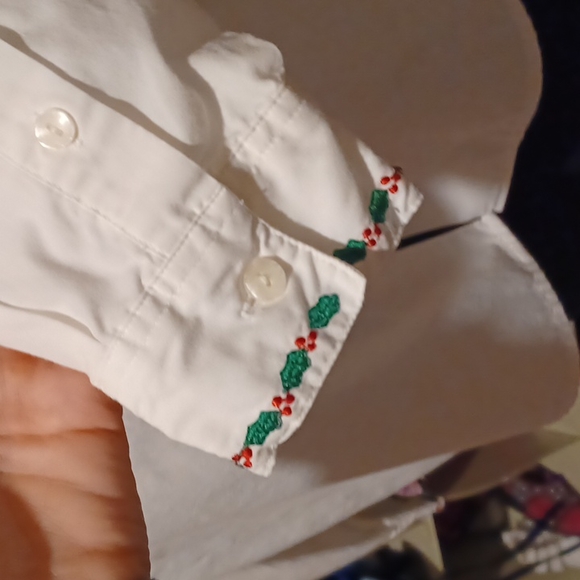 Vintage Nutcracker White Christmas blouse shirt size small s - Picture 4 of 5